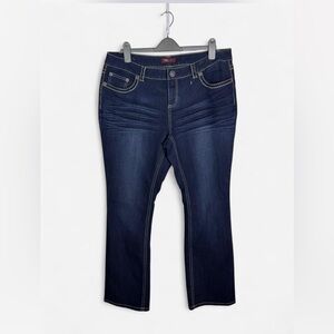 YMI Women's Dark Blue Boot Cut Jeans